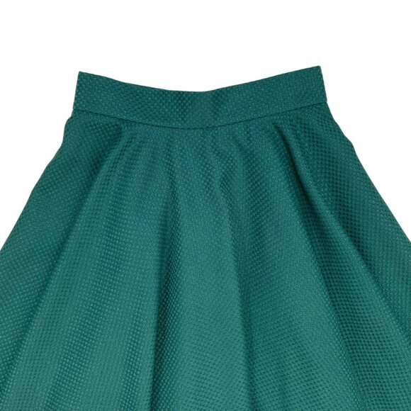 Laura Galic Skirt 40 US/10 Green A-Line Full Knee Length Heritage Fall Fashion - Picture 7 of 11